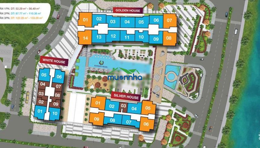 Cho thuê cc sunwah pearl, 89m2, 43 triệu, 2pn, full nội thất, p 22, q. bình thạnh