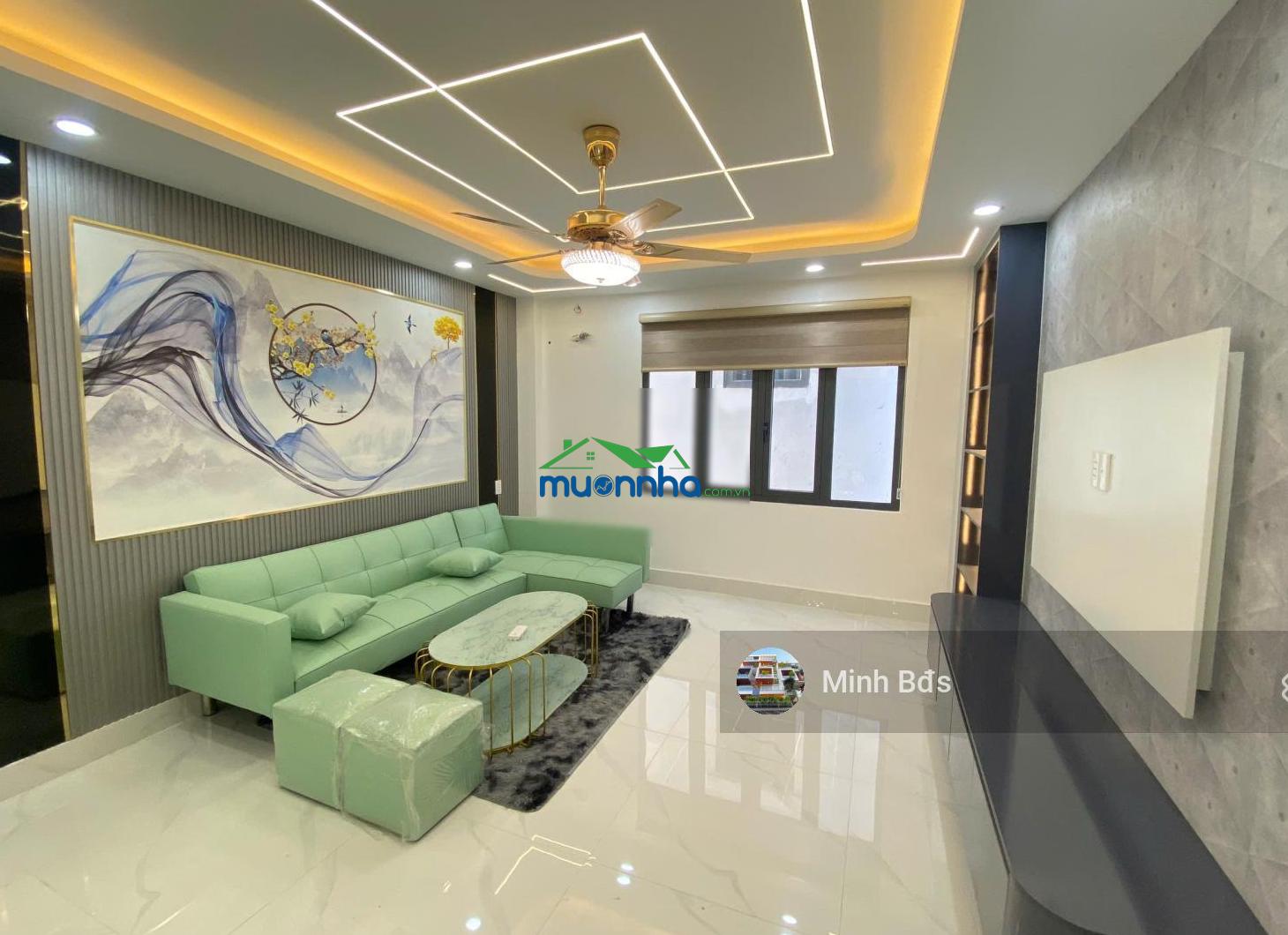 Nhà mới 4,5 tấm, 4x14m đường nhựa 8m thông thoáng đồng bộ cao cấp khu tái định cư đường số 1 - 2