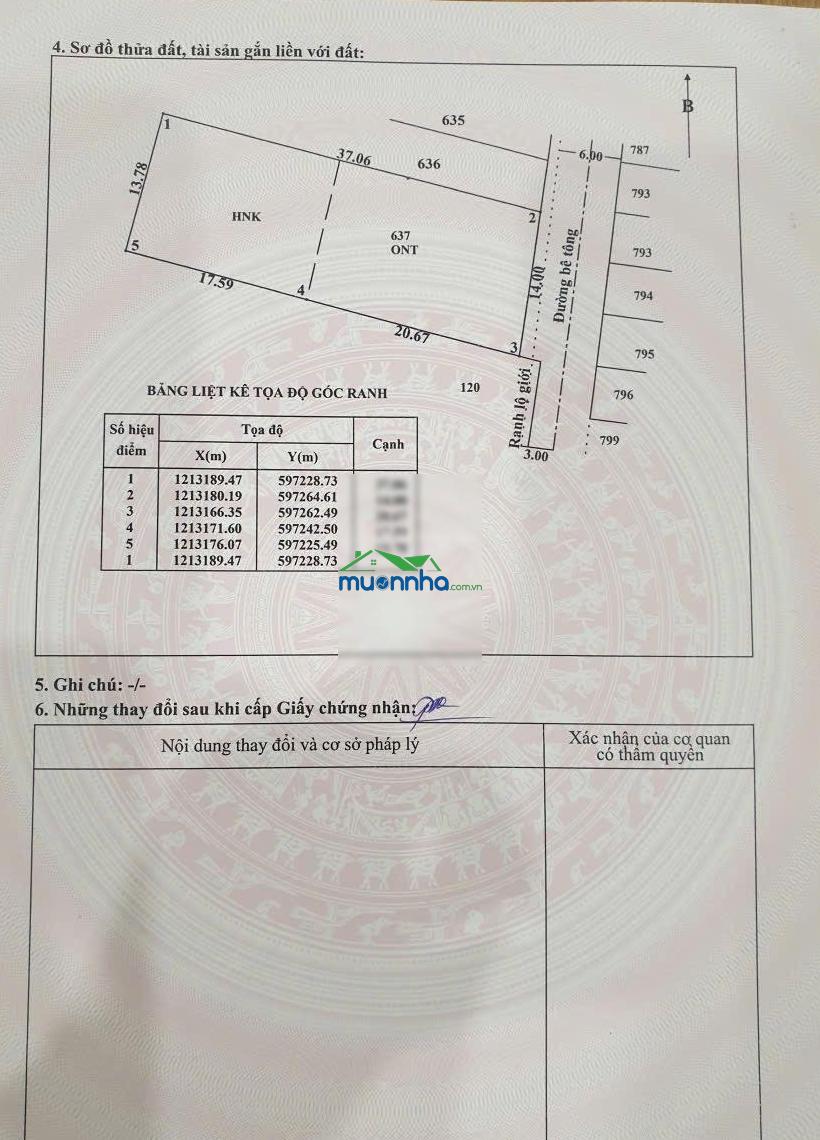 Bán đất tặng nhà cấp 4, diện tích 14x37m thổ cư 280m2, 2 mặt tiền trước sau - 2