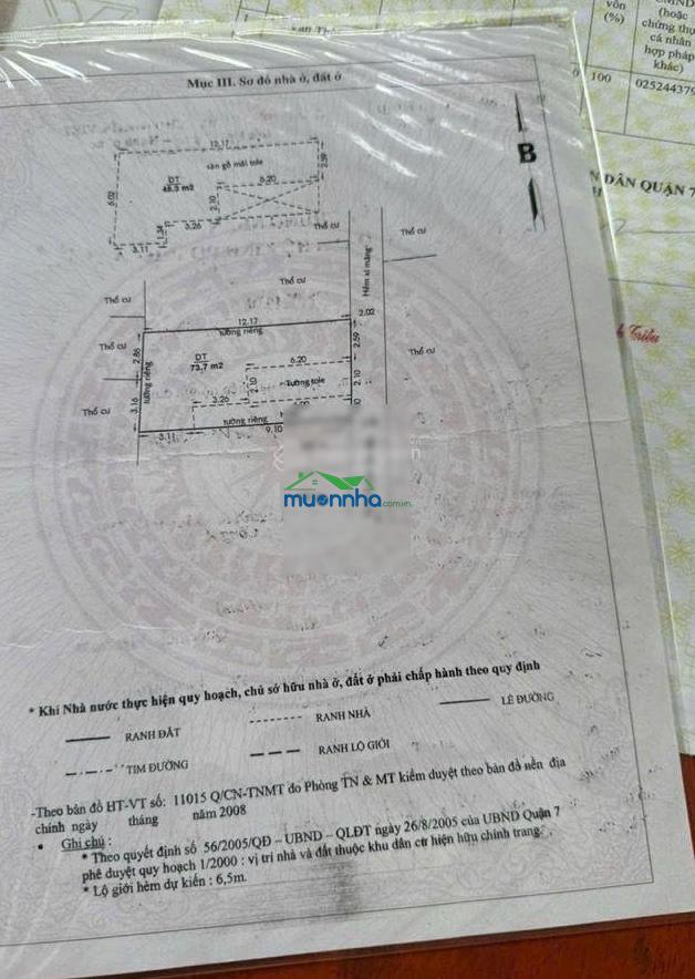 Bán nhà cũ ngang 6x13m 2 tầng sát trường thcs nguyễn hữu thọ lâm văn bền quận 7 - chỉ 5.6 tỷ tl