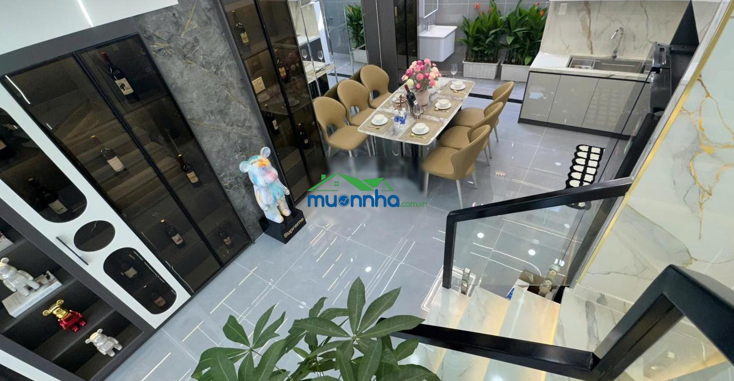 Nhà mới - trệt - lửng - 3 lầu, 4pn - 5wc, đường rộng 7m, q12, giá: 6 tỷ 150tr