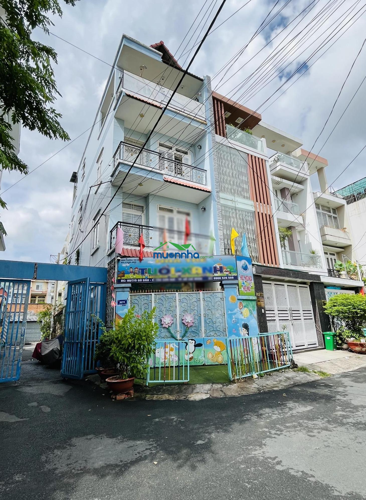 Góc 2mt - đối diện công viên - khu dân trí cao - đường gò dầu - 4,5x17m vuông - nhà 4 tầng
