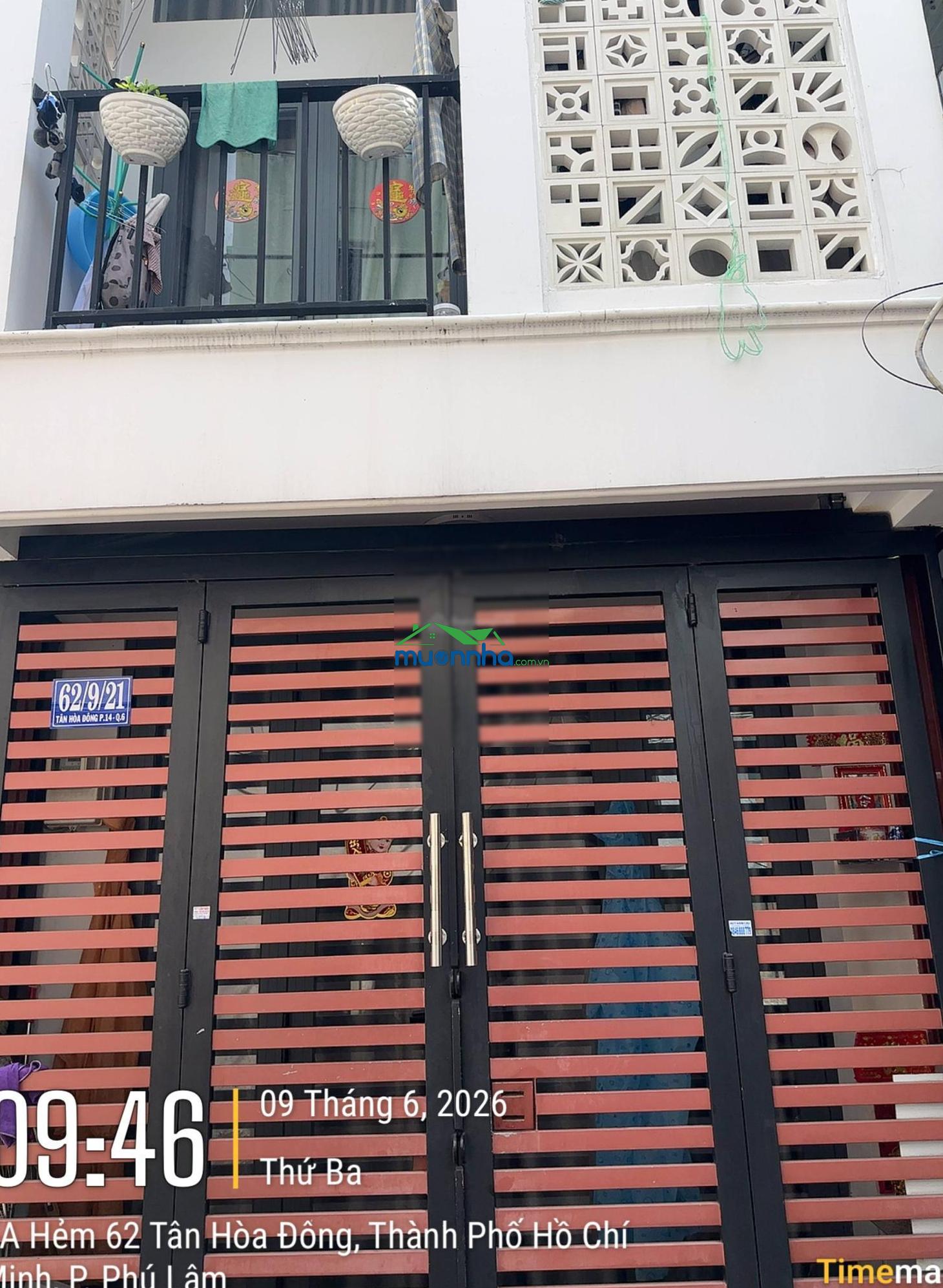 4 tỷ 100 - 2pn - hẻm thông - tân hòa đông q6 - 2
