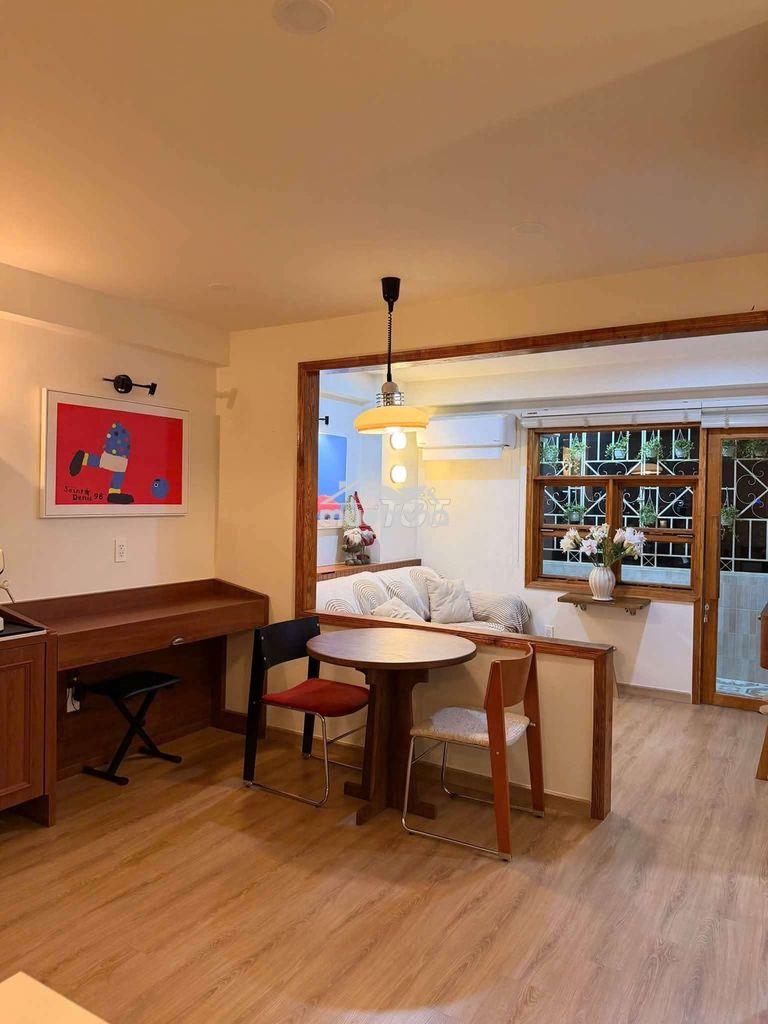 Cho thuê chdv studio vintage full nội thất ngay gần vincom, emart pvt - 2