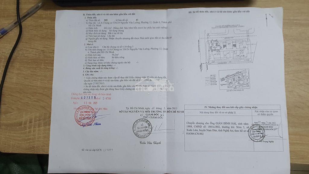 Cần bán chung cư 336/24 nguyễn văn luông - 2