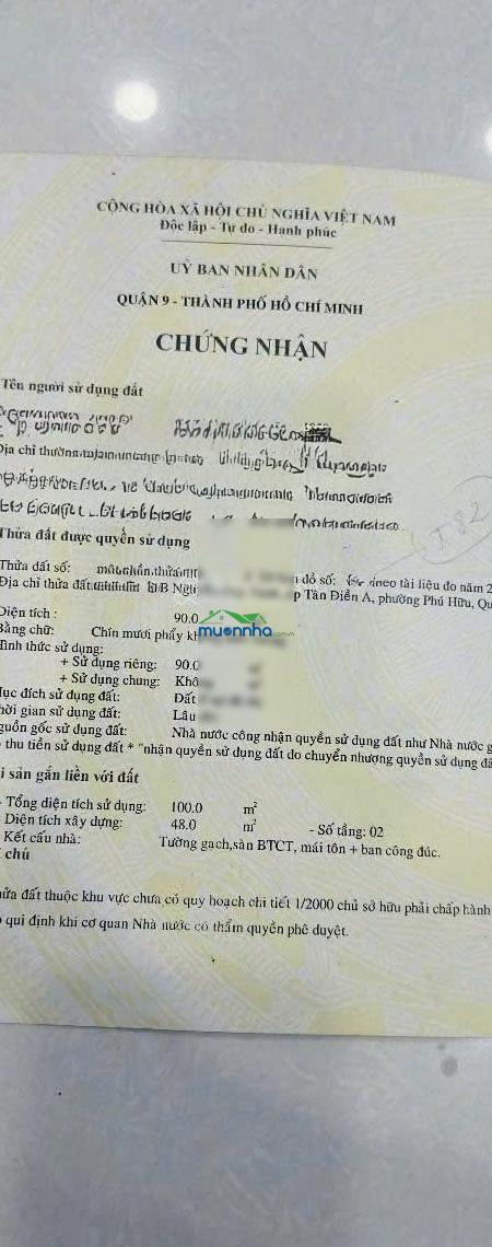 Nhà 2 tầng, 90m (5x18) đường 835, phú hữu, q9 (8,29 tỷ) - 3
