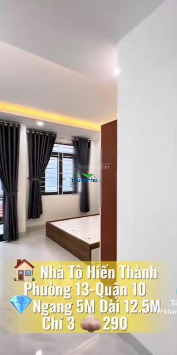 Cô chú đi mỹ định cư không sg nữa giá 3tỷ290tr. tô hiến thành q10 dt 62,5m2 hẻm 6m hđ thuê 19tr shr - 3