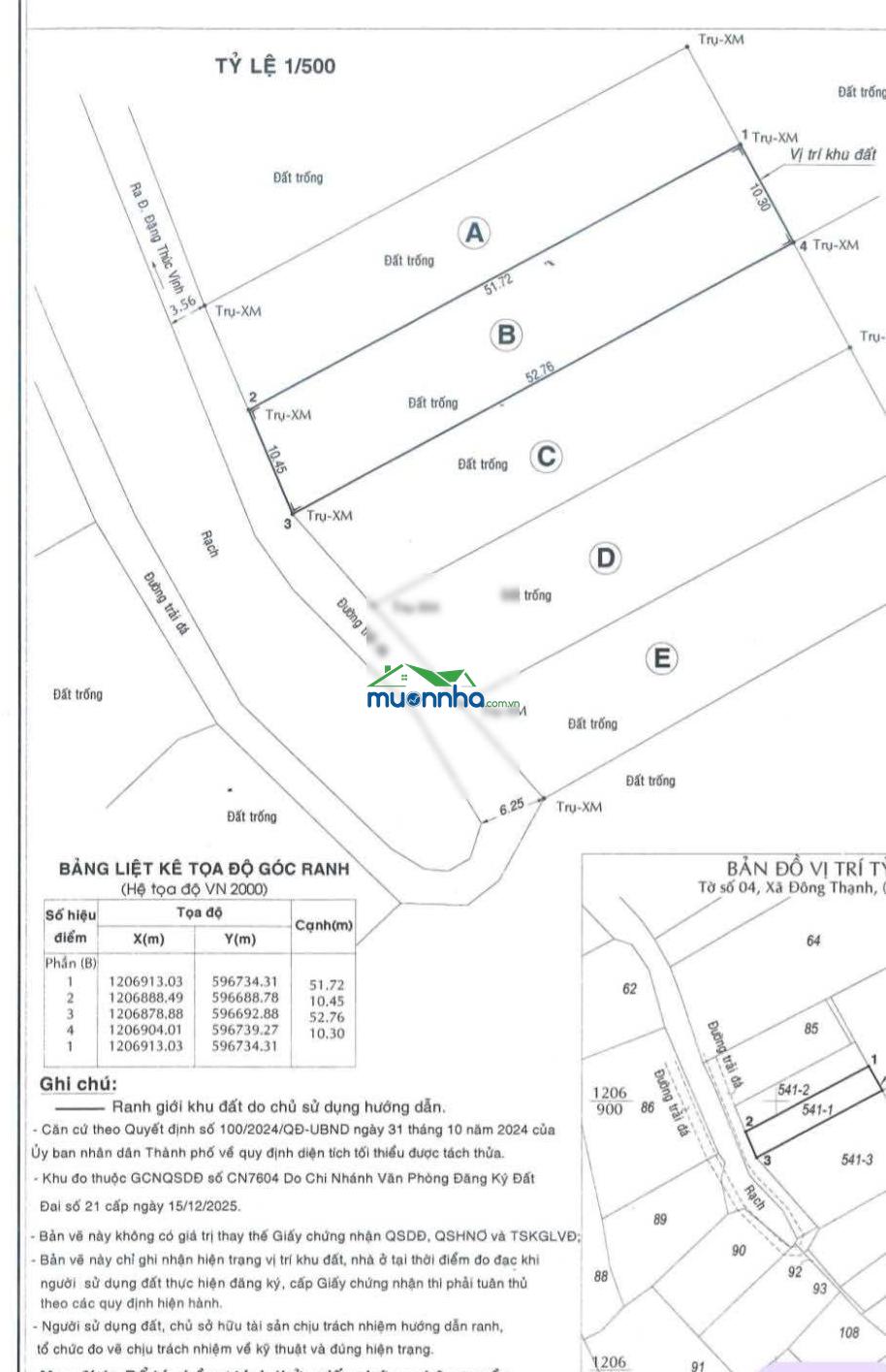 Bán gấp đất nền 540m2 tại xã đông thạnh, hóc môn, 2,6 tỷ
