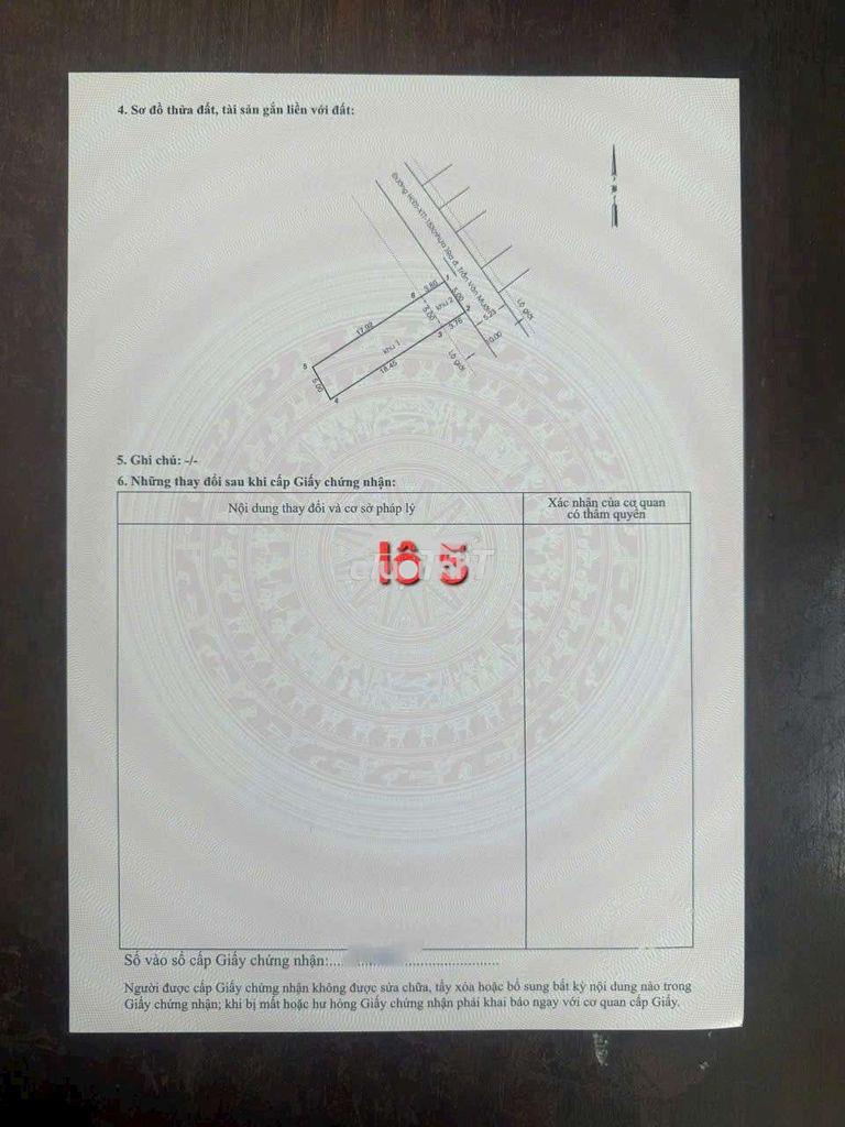 Bán đất thổ cư . mt đừơng nhựa 6m . dân cư đông . an ninh tốt - 4