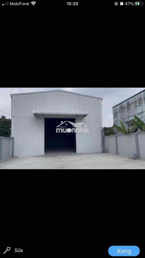 Cho thuê kho-xưởng (như hình) dt:12x50m=600m2 (xưởng và sân) đường nhự - 2