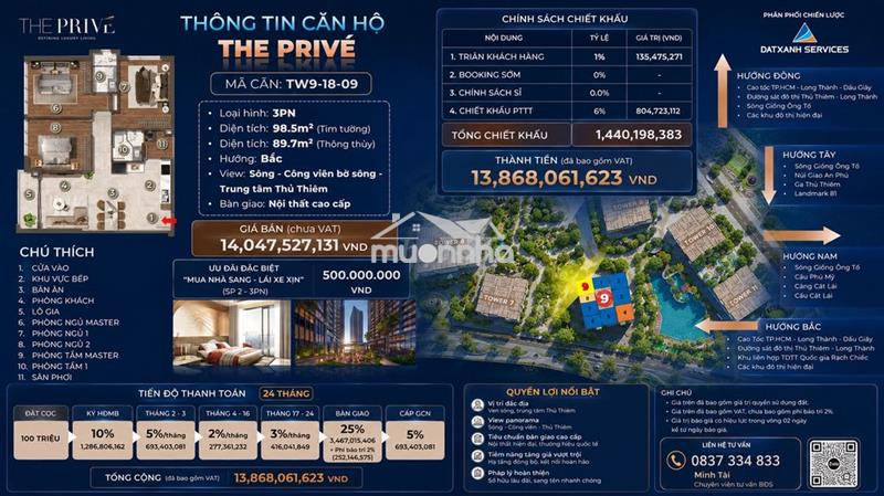 Căn hộ đẹp thuộc dự án the privé – tp. thủ đức,