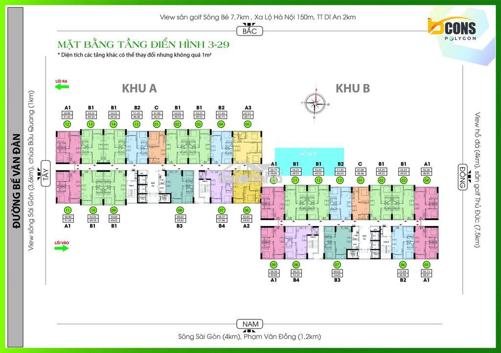 Bán căn 2pn (54m2) tầng 15, block b - view hồ bơi, yên tĩnh, không bụi - 2