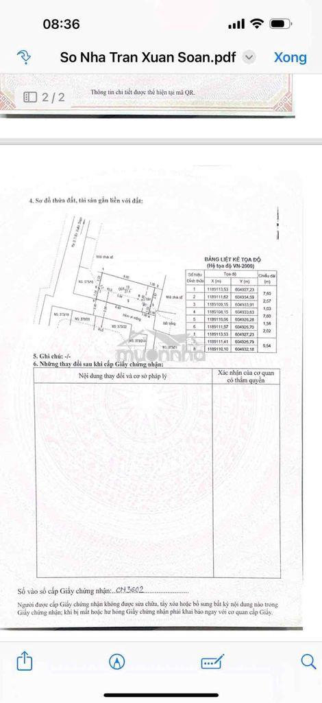 Bán nhà 373/15a trần xuân soạn q7 .tphcm