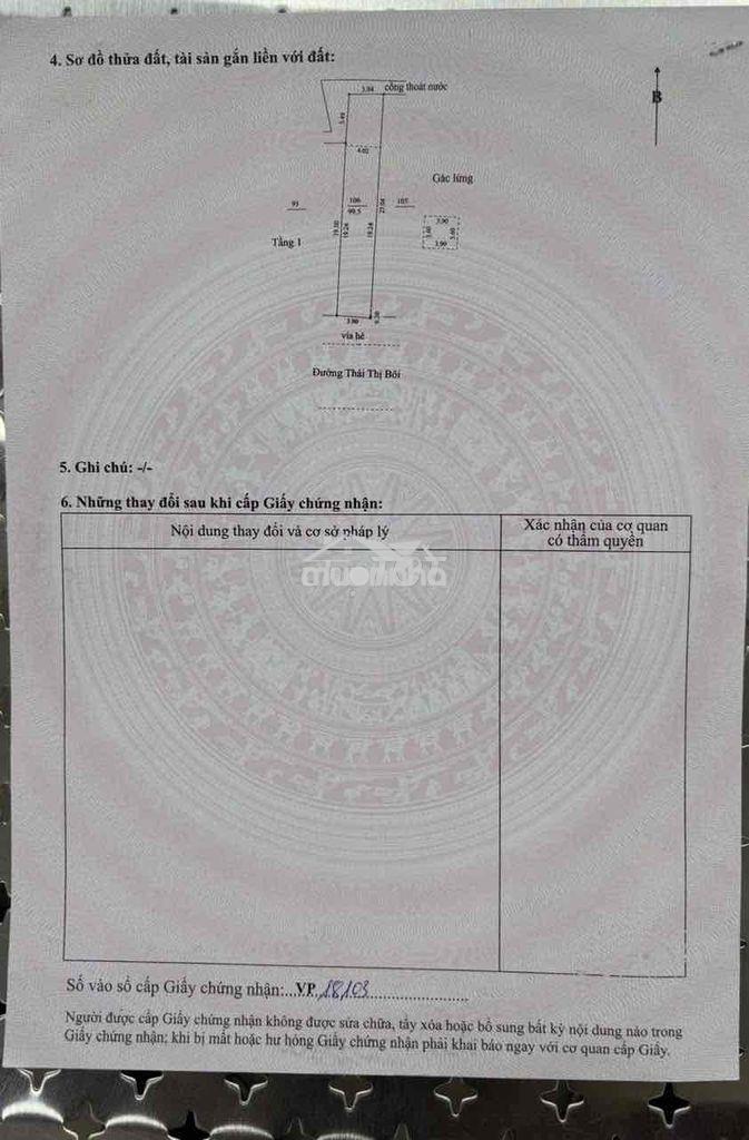 Chính chủ bán nhà mặt tiền đường thái thị bôi. đối diện chợ - 2