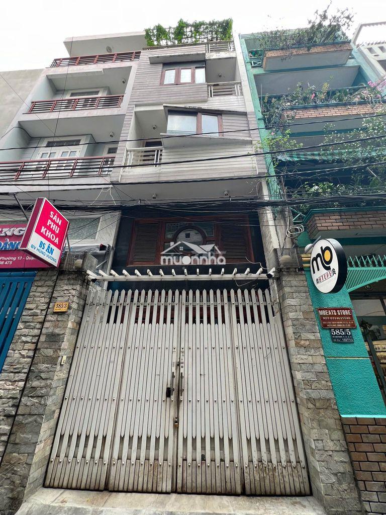 Cho thuê nhà 585 sư vạn hạnh thông tô hiến thành. dt: 4,5 x 18m, 4 lầu