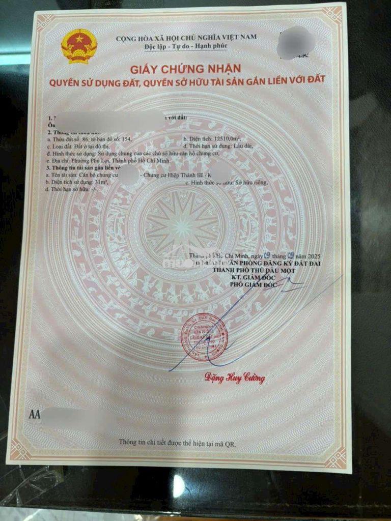 Hiệp thành 3,  sổ hồng: 980 triệu. cam kết không đăng ảo
