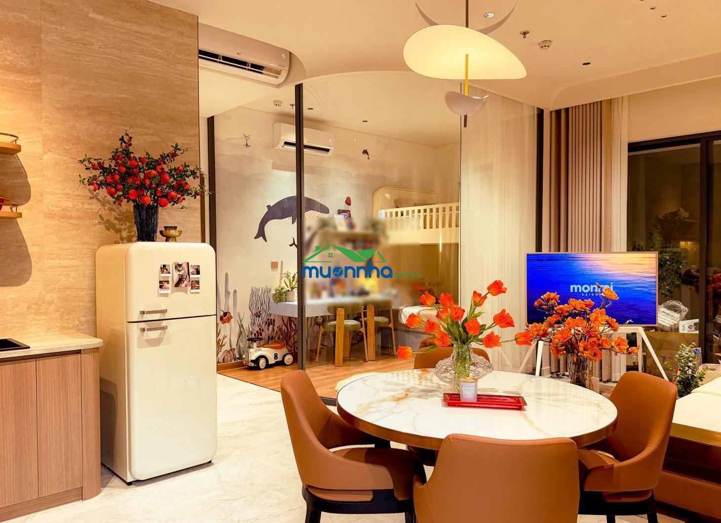 Bán studio 35m2 monrei sài gòn view bể bơi. giá 1.950 tỷ htls 0% 18t - 4