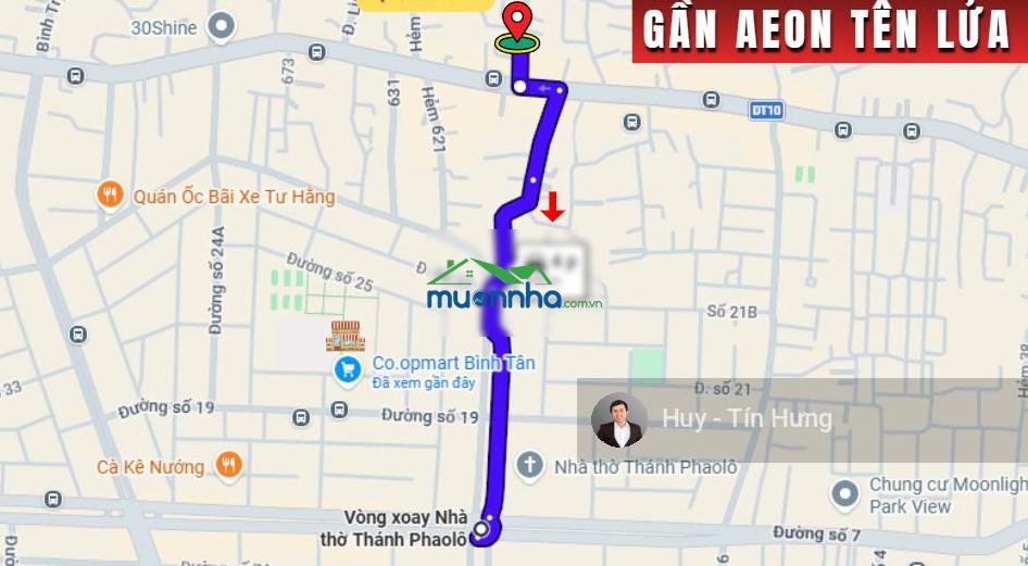 Bán nhà hẻm 588 tỉnh lộ 10, dt 6 x 9.4m, 2 tấm, 3.75 tỷ. gần aeon tên lửa