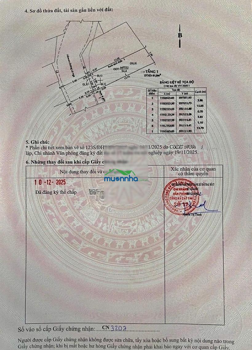 Nhà lê ngã - 100m mặt tiền - hxh 6m thông - ở ngay - 54.4m² - 8,6 tỷ