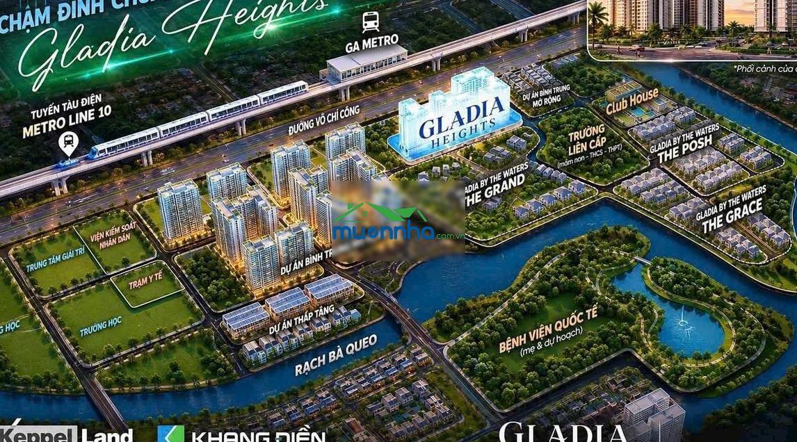 Chỉ 6.86tỉ -vốn mua 10% duy nhất căn 2pn lớn nhất- view đôi công viên + hồ bơi sở hữu gladia quận 2 - 4