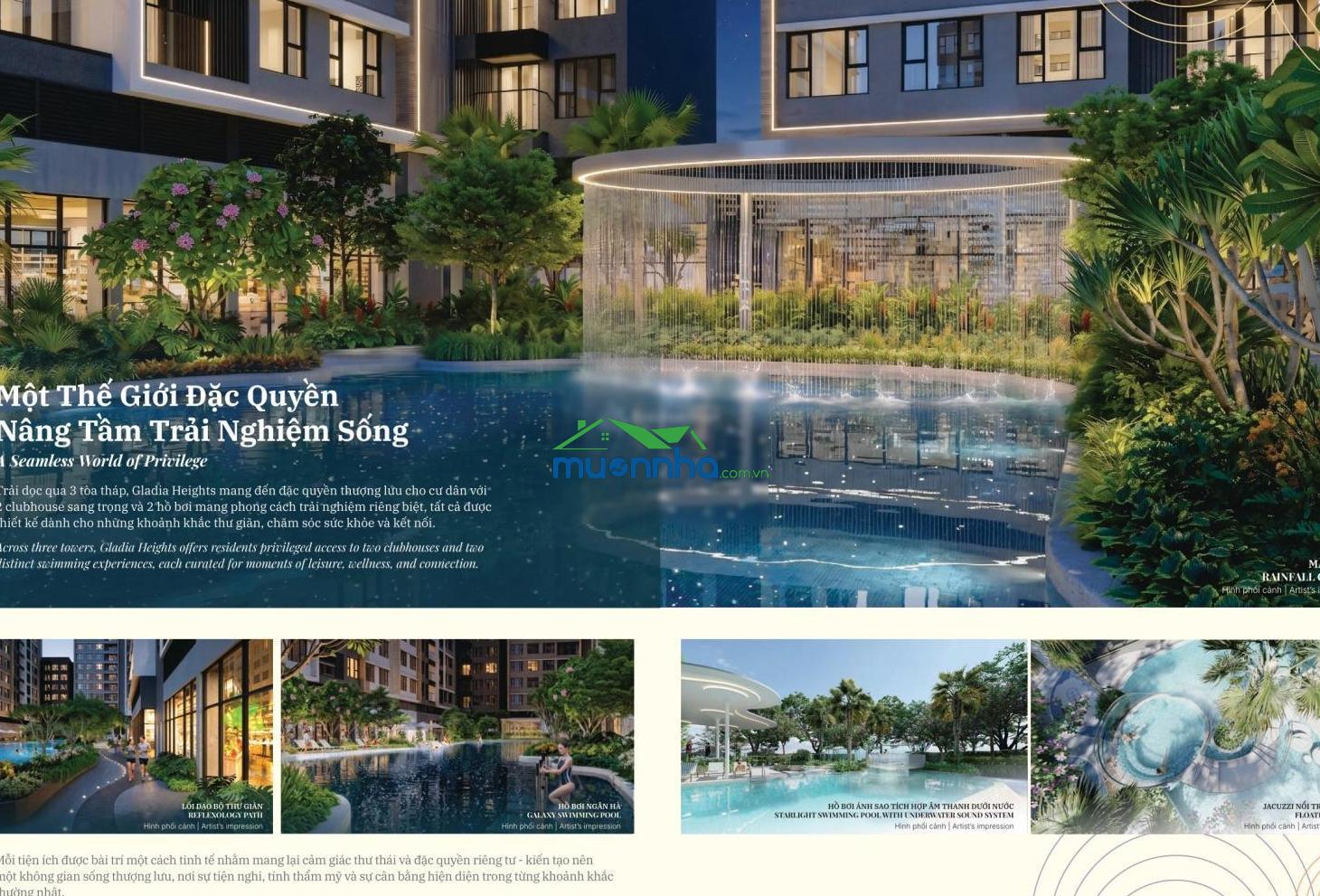 Gladia heights q2 -3pn thượng lưu view sông +công viên duy nhất tháp b1 đặc quyền hoàn thiện luxury