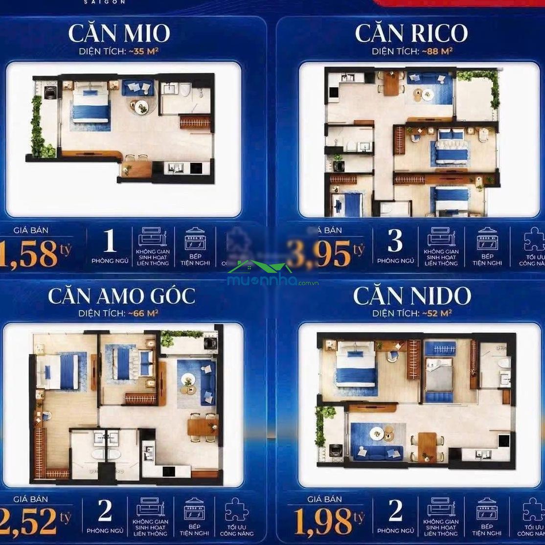 Monrei saigon những căn ngoại giao đợt 1 giá ưu đãi 1,6 tỷ - 3