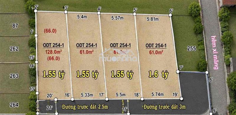 Đất 61m2 sổ riêng thổ cư p.bửu hoà ( cũ) hẻm xe hơi tuyệt đẹp 1,6 tỷ