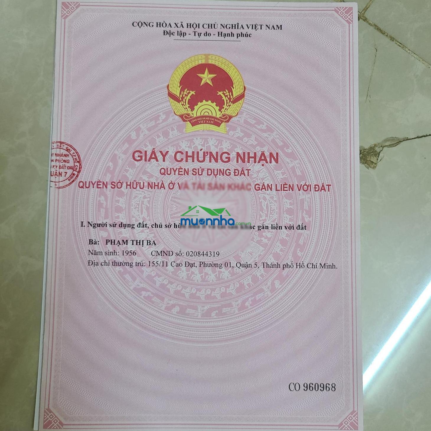 Nhà bán q7 hẻm 1041 trần xuân soạn có sổ hồng 1 đời chủ sổ sạch. - 4
