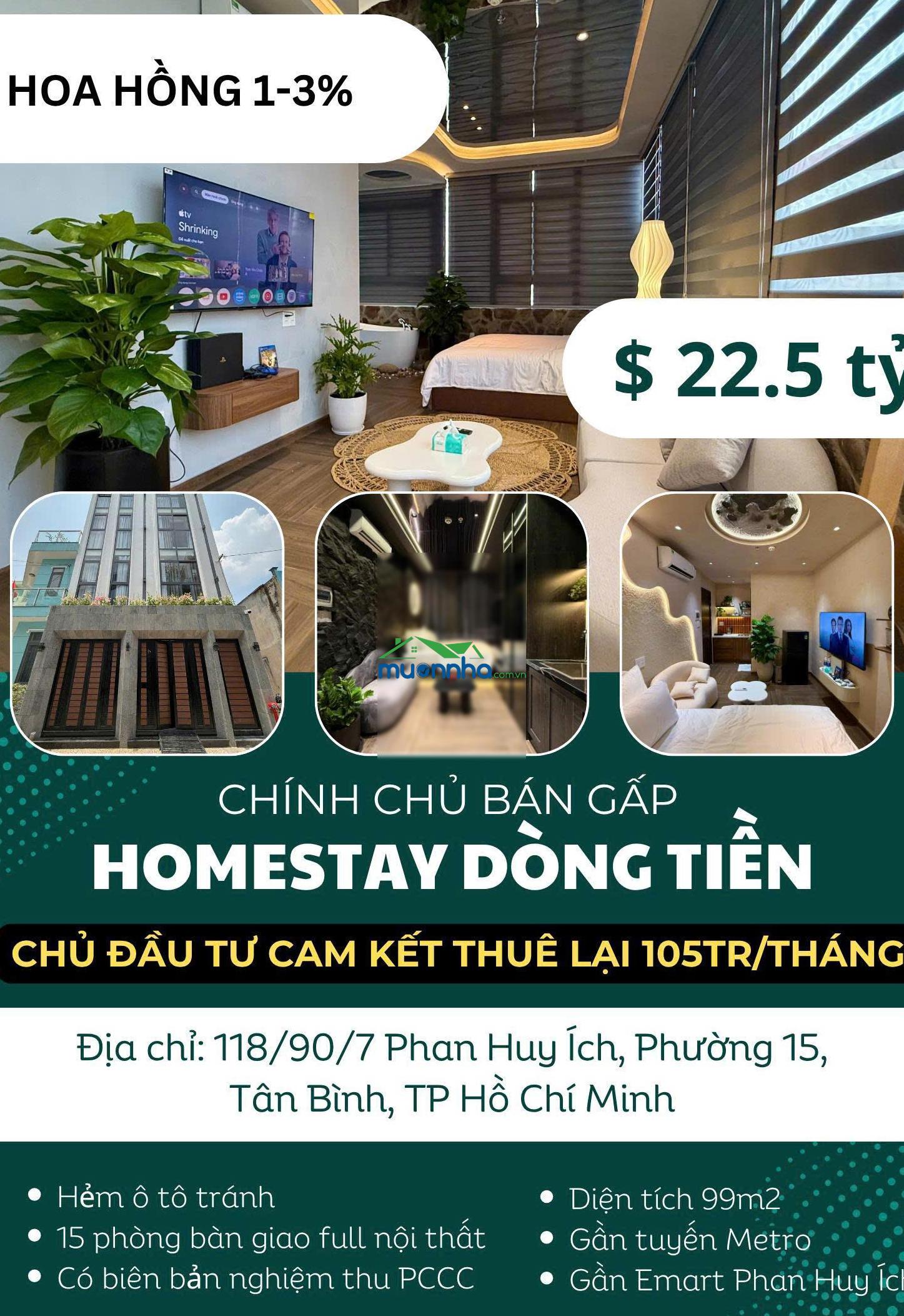Chính chủ cần bán gấp bds dòng tiền thuê khoán 105tr/tháng tại phan huy ích, tân bình. - 3