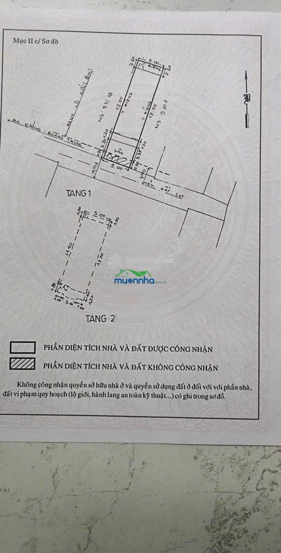 Bán nhà hẻm xe hơi đường quang trung p8 gò vấp 5x19 cn 96m2 nhà 1 trệt 1 lầu 3pn giá 7,3 tỷ còn tl