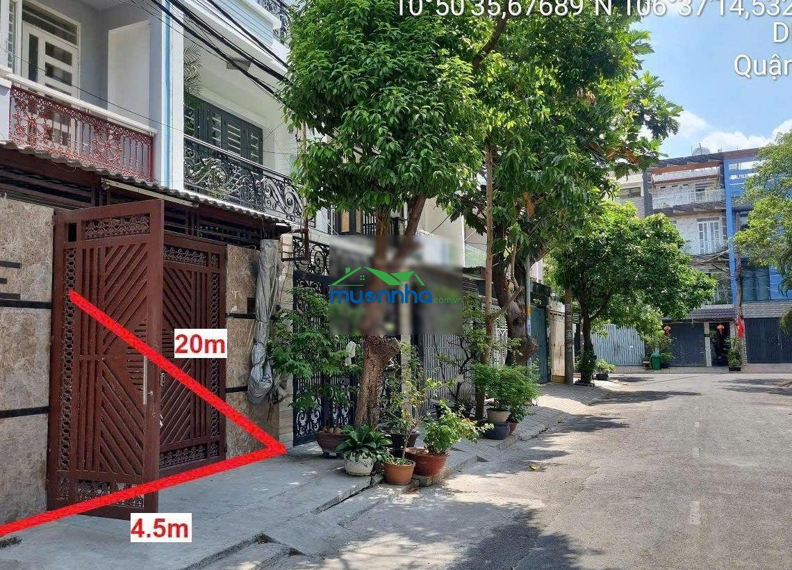 Nhà 4tầng btct, kdc an sương - ngộp bank (4,5x20) đường 2làn có cv giữa - giá 7,3 tỷ
