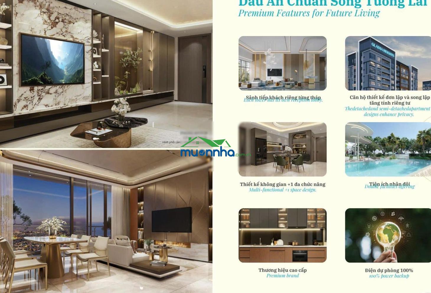 Từ 5,5 tỉ full - trục 2pn view q1 giá tốt gladia heights bàn giao thô 100% pháp lí bán gđ 1 - 4