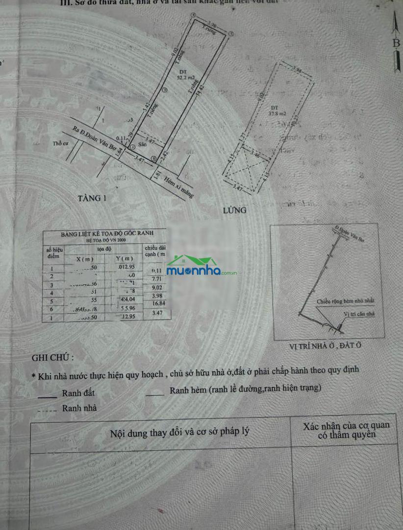Quận 4 - đoàn văn bơ, 60,6m2, 2 tầng, 3pn, 2wc - chỉ 4,25tỷ - 2