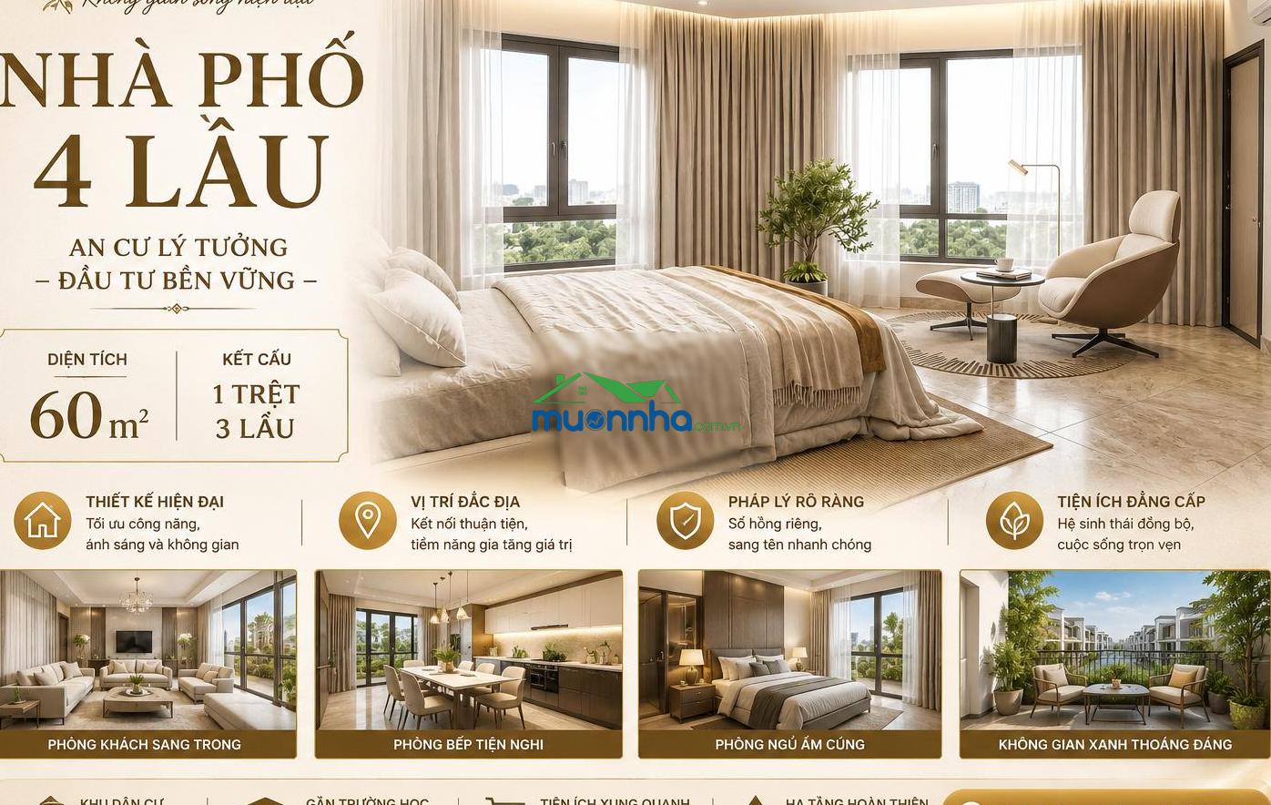 Biệt thự song lập 4 tầng - đối diện phố ẩm thực quốc tế
