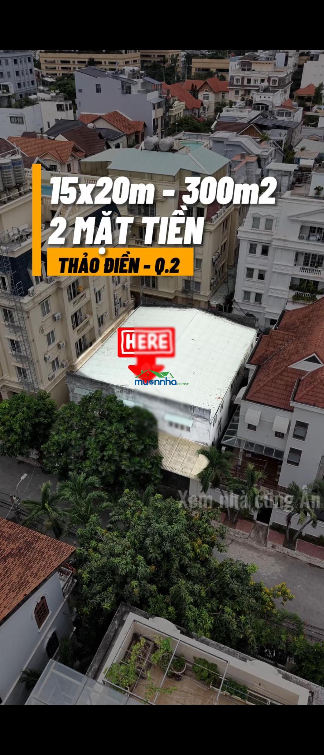 Cần bán nhà 300m2 hiếm tại thảo điền 2 mặt tiền ô tô, sát trường quốc tế bis.