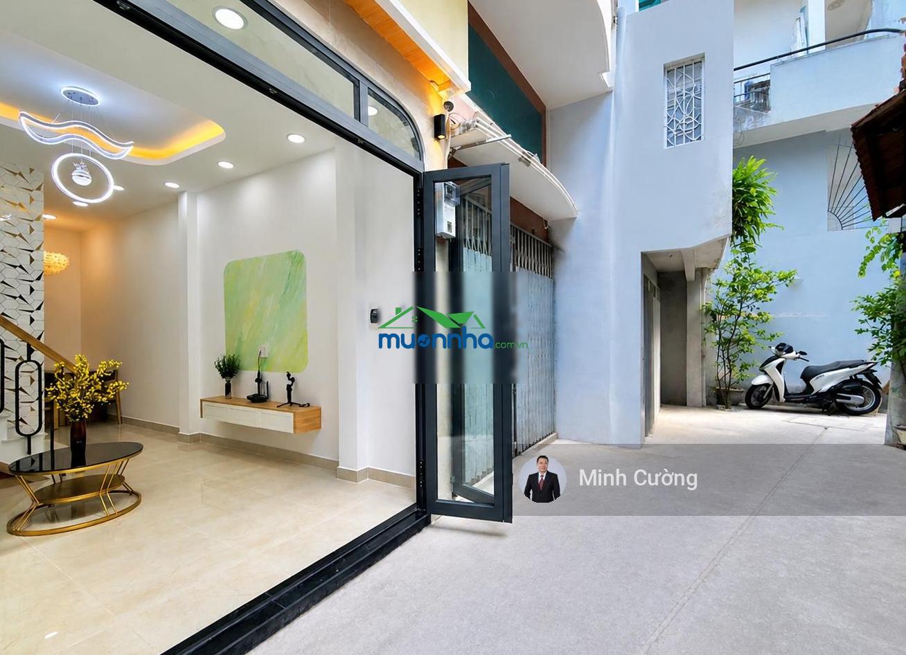 Bán nhà đẹp cạnh khu lam sơn, nguyễn văn đậu, 23m2, 2 tầng btct, hẻm 3m thông sát mặt tiền