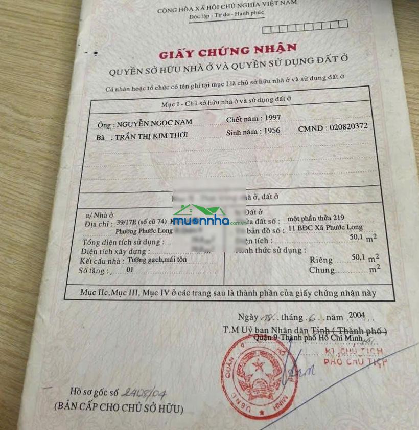 Bán nhà hẻm 33 đường 475 đối diện chợ phước bình - 4