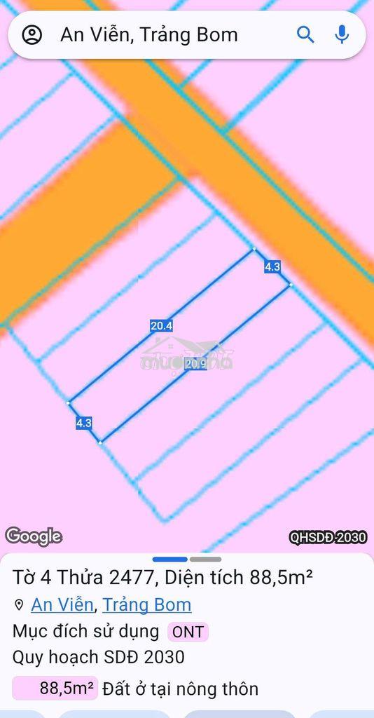 Bán đất thổ cư đường nhựa thông ngay chợ và  kcn giang điền - 2