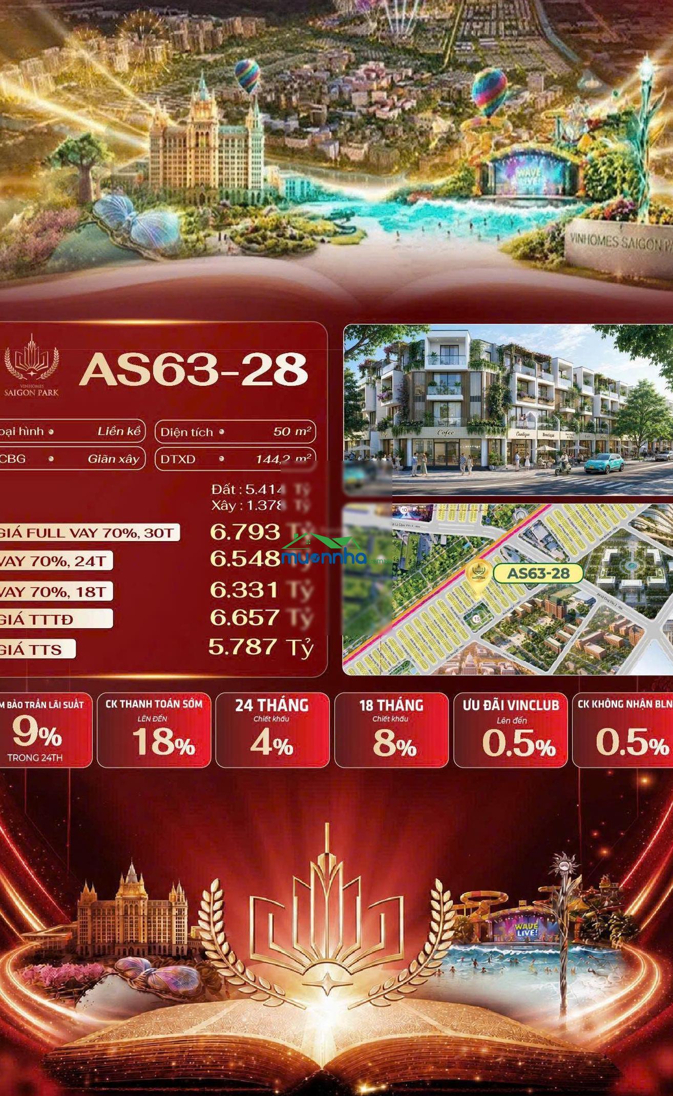 Căn liền kề áp góc công viên tri thức, 50/144m2 giáp công viên, vài bước ra vincom, đại học - 2