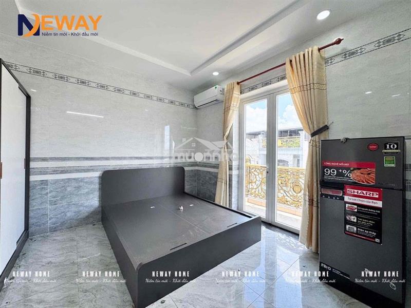 Cho thuê căn hộ full nội thất - ban công - mới xây - thang máy