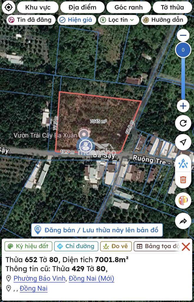 Đất thổ cư 2mt - tp.long khánh