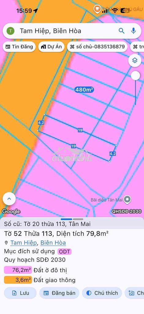 Đất khu tái định cư tân mai