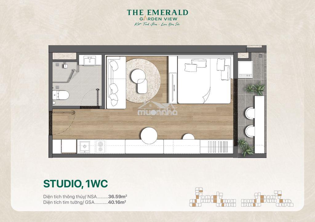 The emerald garden view, chỉ 1.39 tỷ/căn, thanh toán 0,5% mỗi tháng - 2
