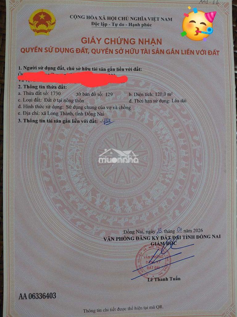 Chính chủ bán đất shr 120m2