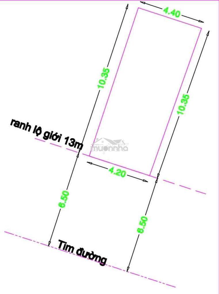 Mt lê cao lãng–tân phú–chỉ 6.75 tỷ tl dt: 4.2 x 10.5m (nở hậu 4.4m)