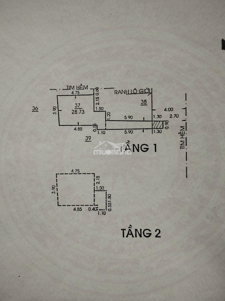 Cần bán nhà cc sổ hồng riêng, hẻm 21 bùi thế mỹ - 2