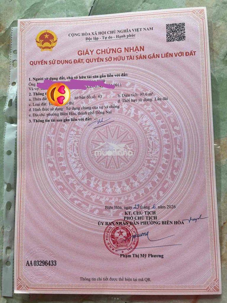 Bán lô đất tái định cư tân hạnh biên hoà - 3