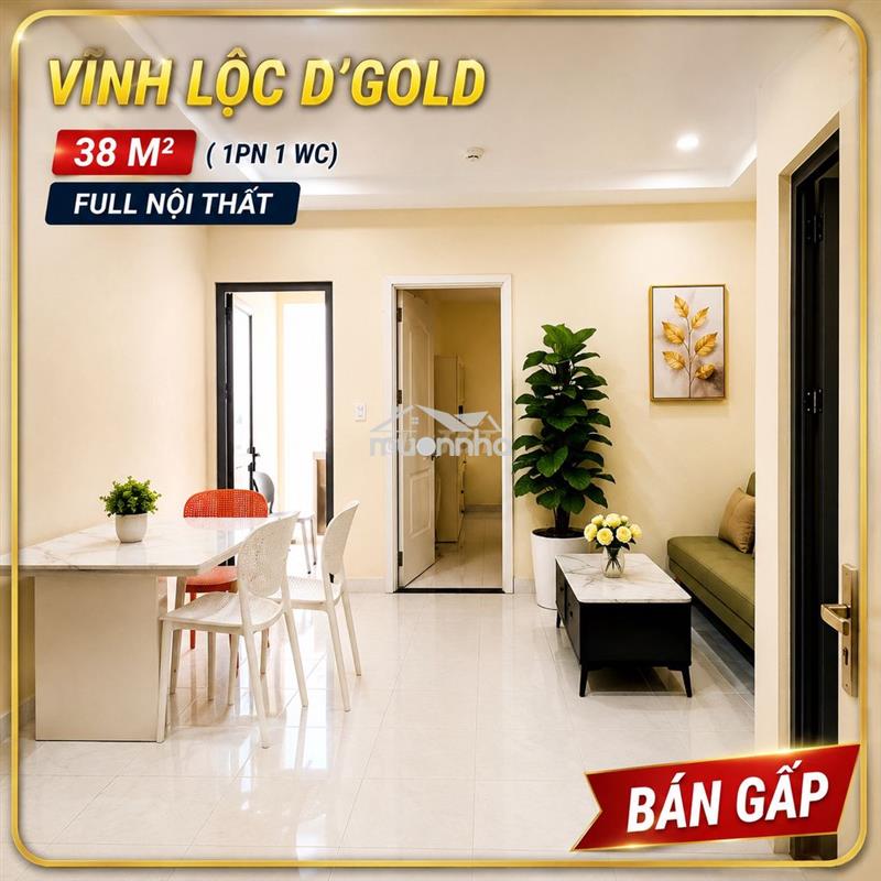 Bán gấp- 1pn full nội thất - 950 triệu (tổng giá) vĩnh lộc d'gold
