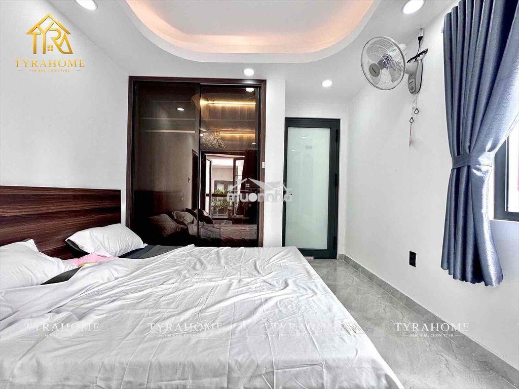 Thuê căn hộ hoàng hoa thám 25m2 nhà mới - ban công full nội thất - 4