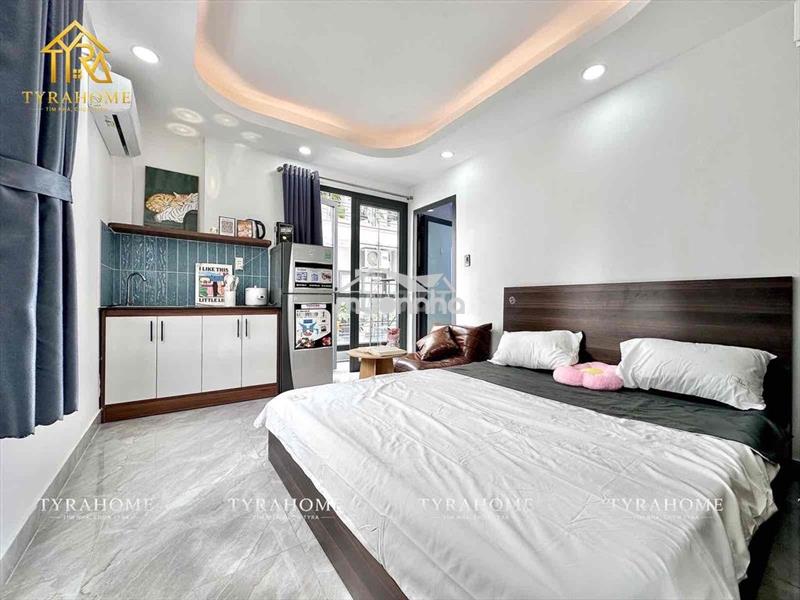 Thuê căn hộ hoàng hoa thám 25m2 nhà mới - ban công full nội thất